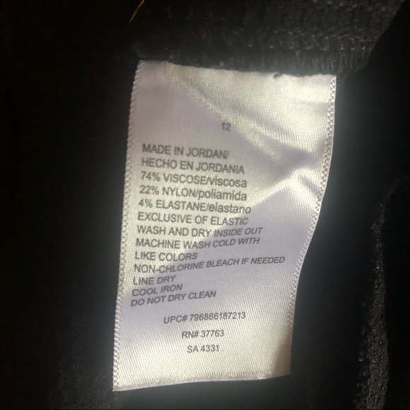 Rafaella Comfort Slim Ankle Pull On Dress Pants Size 12 Black Officewear Slacks - Picture 10 of 10